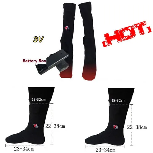 

Electric Battery Heated Socks Feet Warm Heater Winter Ice Hunting Skiing Fishing Foot Shoe Boot Warmer New