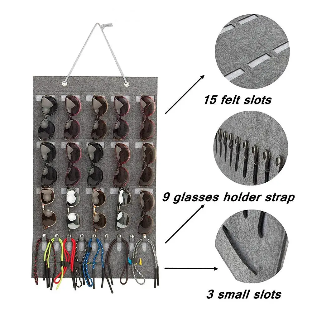 Солнцезащитные очки висячая сумка Солнцезащитные очки органайзер для хранения Настенный Карман дисплей висячие на стене двери parete attrezzata# 4O