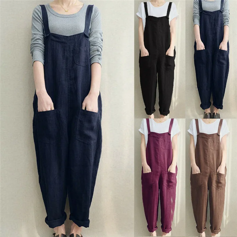 2019 Fashion Women's Jumpsuits Womens Sleeveless Dungarees Rompers Jumpsuit Loose Pants Overalls Playsuits Plus Size Jumpsuits 2019 Fashion Women's Jumpsuits Womens Sleeveless Dungarees Rompers Jumpsuit Loose Pants Overalls Playsuits Plus Size Jumpsuits
