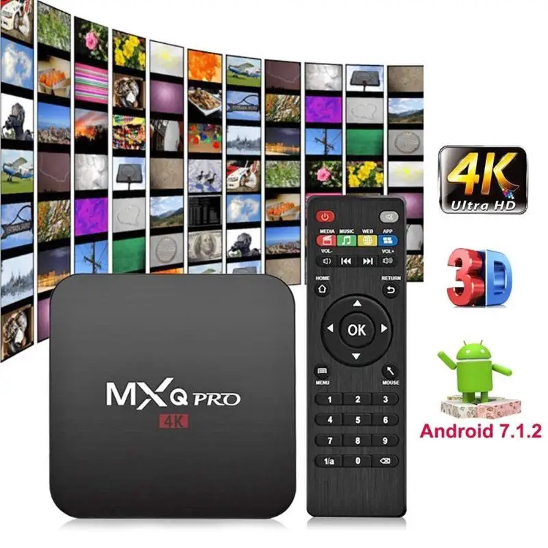

ALLOYSEED ALLOYSEED MXQ PRO Android 7.1 Quad Core 2+16G Smart TV Box 4Kx2K WIFI Set-top Box TV set up Case