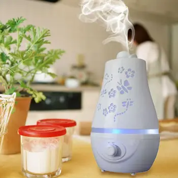 

2400ml Carving Butterfly Ultrasonic Air Humidifier for Home Aroma Mist Essential Oil Diffuser 7Color LED Aromatherapy Maker