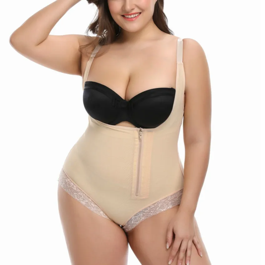

Ieva Eieou Open Bust Zip Shapewear Waist Trainer Slimming Shaper Butt Lifter 2019 Body Shaper Bodysuit Underwear For Women