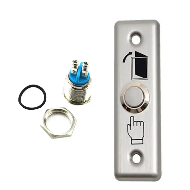 

Door Switch Button For Access Control Stainless Steel Slim Exit Push Release Button For Electronics Access Control Keypads 1PC