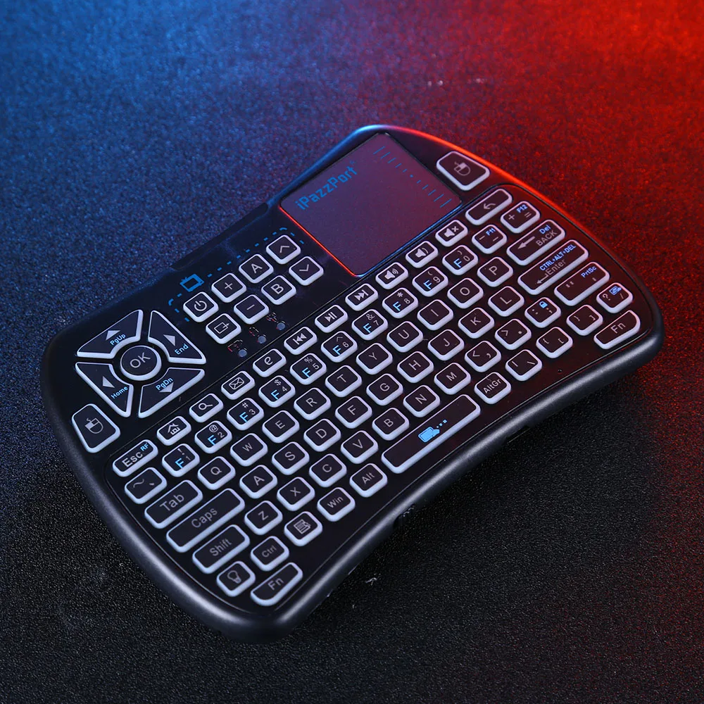 IPazzPort KP 810 61 Беспроводная мини клавиатура 68 клавиш Подсветка ИК обучение с