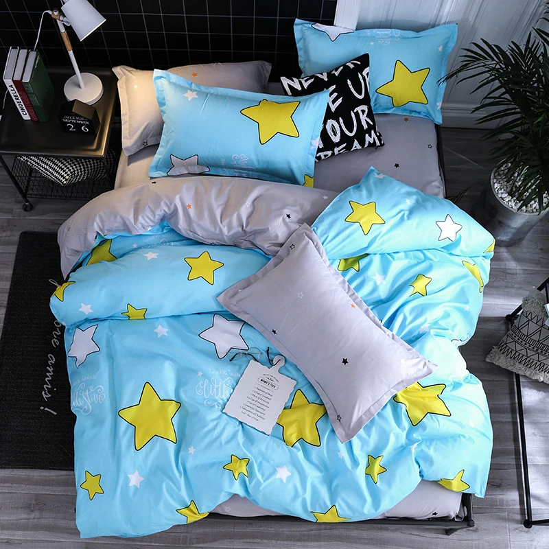 

Microfine Luxury Bed Clothes Queen Bedding Set White Double Bed Linen Twin Bed Sheets And Pillowcases Pillow for Adults