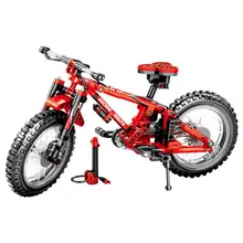 Строительные блоки, научная двойная переменная головоломка для горного велосипеда, высокоточная модельная игрушка для упражнений, воображение ребенка