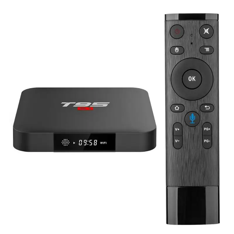 

2.4G Air Fly Mouse Voice Remote Control+T95 S1 Andorid 7.1 2+16GB TV Box 4K 3D H.265 Wifi media player TV Receiver play store