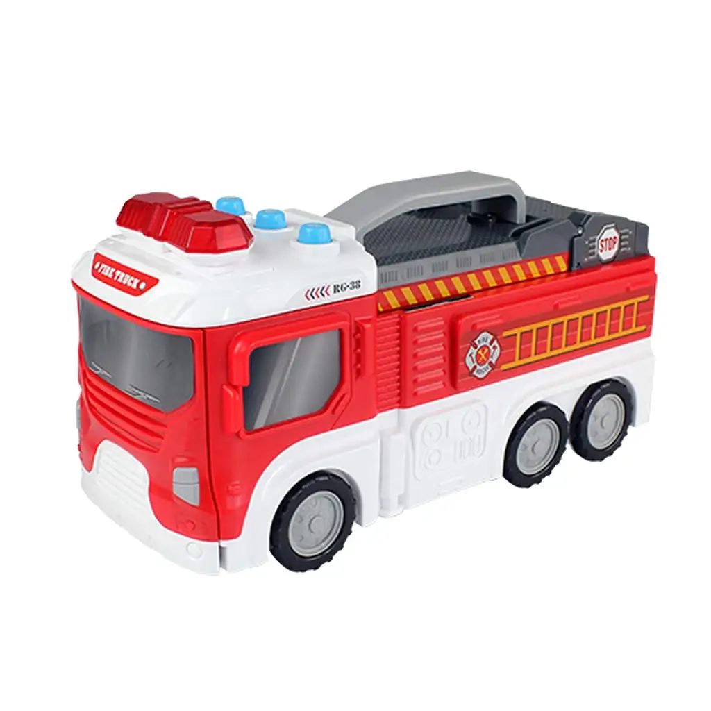 

Fire Truck Transformer Vehicle Imagination Creativity Development Educational Toys Birthday Gift for Children Kids Toddler