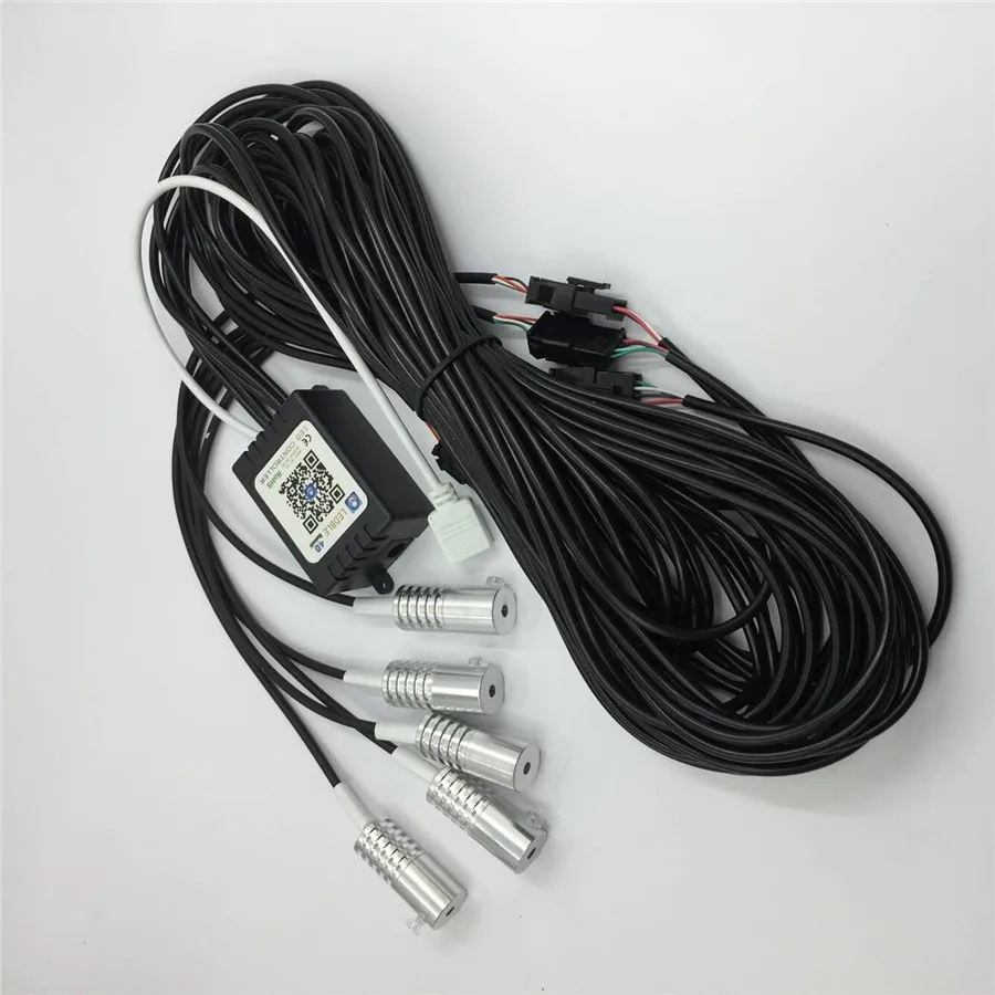  9 in1 RGB LED DC 12V Car Interior Decor Neon With foot lamp integration Fiber Optical Strip Light B - 32997127640