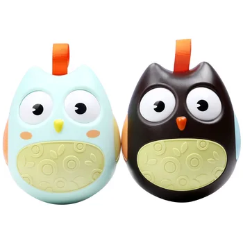 

Owl Tumbler Pet Puzzle Toy Pet Puzzle Toys Owl Tumbler Dog and Cat Voice Toys Brown and Blue Sky Color Pet Toy