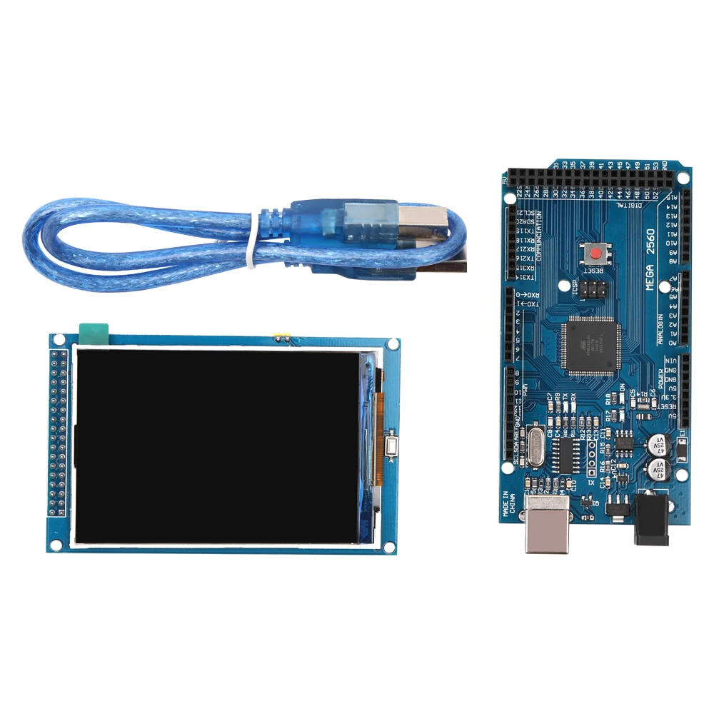 

3.5 Inches TFT LCD Screen Module 3.3V/5V ILI9486/ILI9488 Ultra HD for Arduino Compatible with MEGA 2560 R3 Board with USB Cable