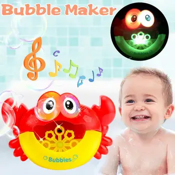 

Baby Bubble Maker Crab Bath Toy Plastic Electric Cartoon Light Music Funny Washing Toy Blower Bubble Water Machine For Toddler K