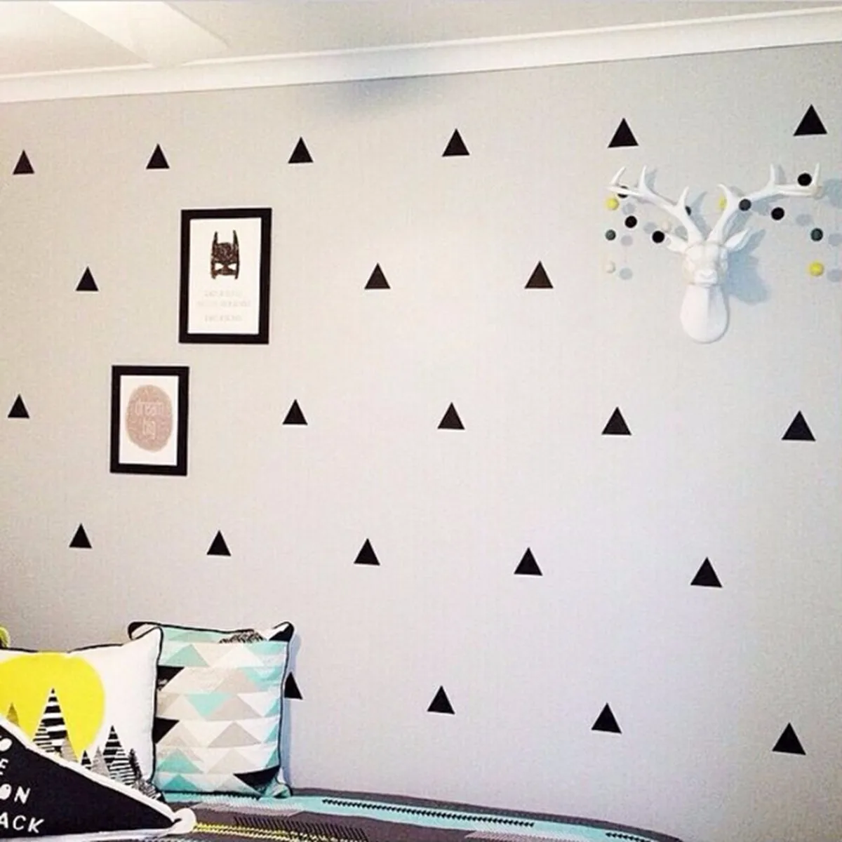 

152pcs Mini Triangle PVC Removable Wall Stickers Vinyl Decal Kids Art Mural Decor DIY