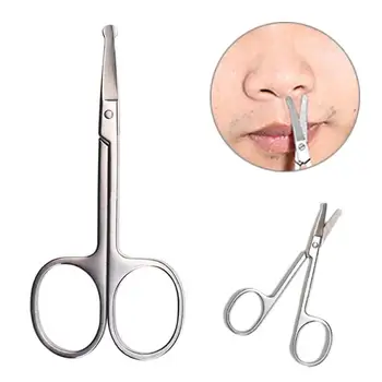 

Eyebrow Scissor Eyebrow Trimmer Stainless Steel Mini Portable Round Nose Hair Clipper Beard Eyebrow Scissor Trimmer Remover