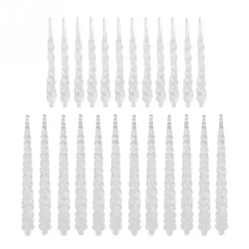 

24PCS Beautiful Clear Acrylic Hanging Icicles Drop Ornament for Christmas Tree Wedding Party Home Gift Garden Decor