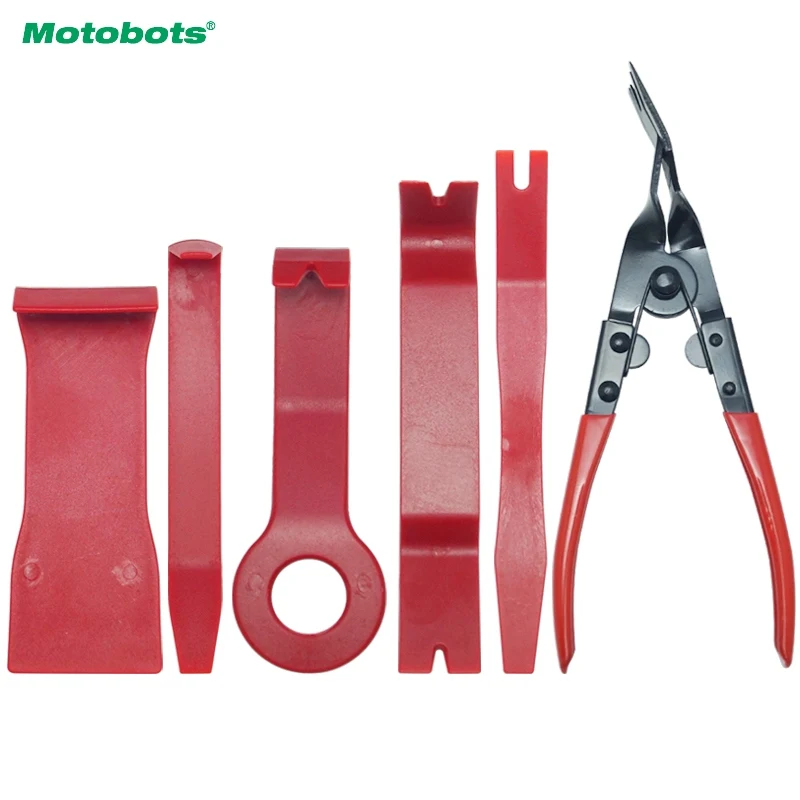 

MOTOBOTS 6pcs/set Automobile Stereo Interior Cleaner Door Panel Trim Dashboard Removal Opening Pry Plier Tool Car Repair#5760