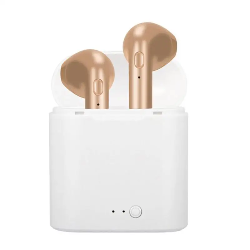 

Mini TWS Bluetooth Earbuds Earphone for Apple iPhone w/ Charging Box (Gold)