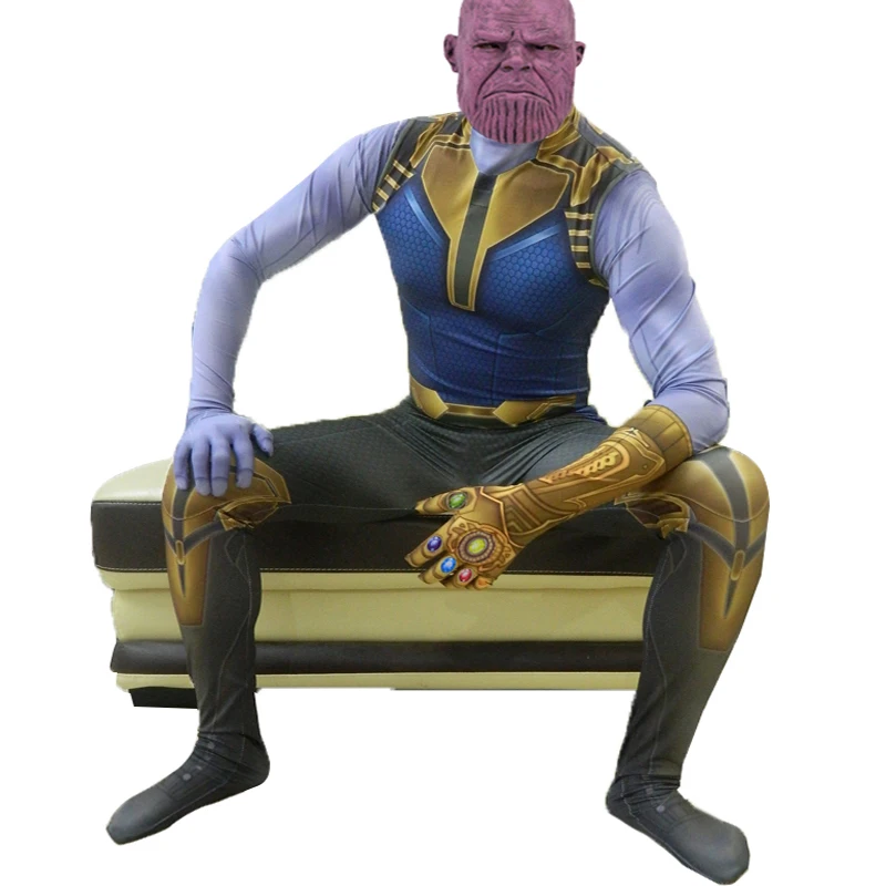 Maschera thanos Carnevale Bambino con luci super eroi Maschera