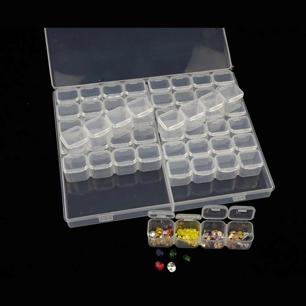 

Life Essential 28/56 Compartment Storage Box Practical Adjustable Plastic Case for Bead Rings Jewelry Display Organizer