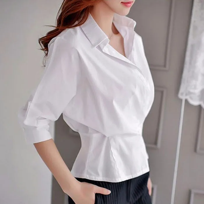 

White shirt women 2019 new arrivals fashion elegant OL office blouse top S-XXL