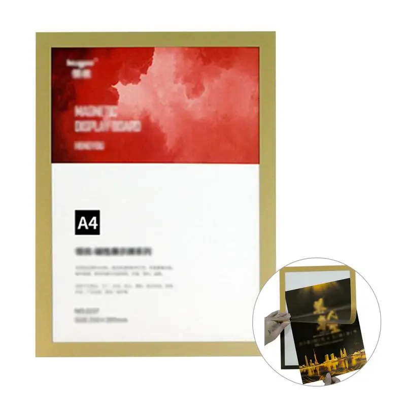 

A4 Magnetic Soft Rubber Sleeve Set Of Certificate Cover Certificate Folder PVC Office Documents Display Tool Can Stick To Wall