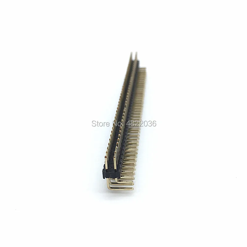 Двухрядный коннектор 2x40 10 шт. 2 мм 40 Pin штырьковый прямоугольный изогнутая