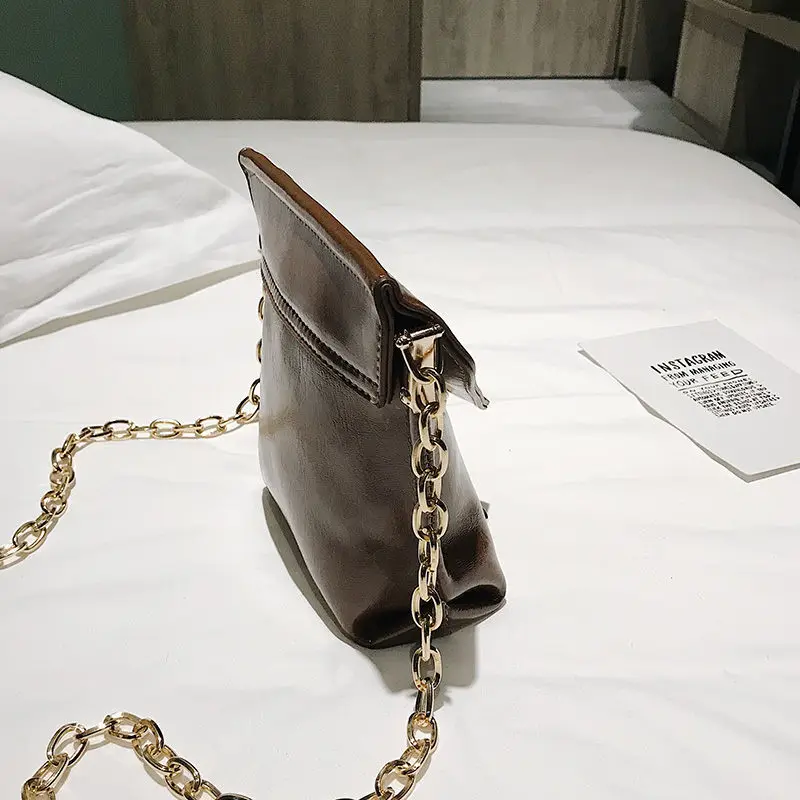 Cuoio Elaborazione brown Donne Paillettes Tote 2018 Crossbody Dell'unità Marca Famosa Le redwine Alta Di Delle Marfuny Black Catena Sacchetto Modo Qualità Borse Bag Femminile Del Per SHxq1