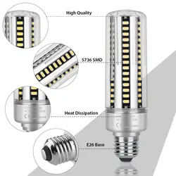 Новый светодиодный светильник Высокое качество Мощность мозоли E27 96 бусины 25 W 5730 Алюминий радиатора 360 градусов для освещения