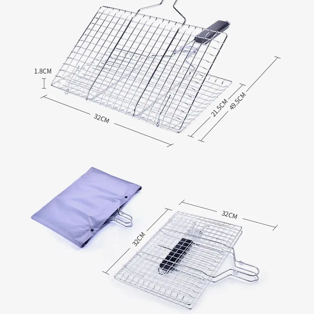 Портативный барбекю, гриль емкость из нержавеющей стали съемная деревянная ручка