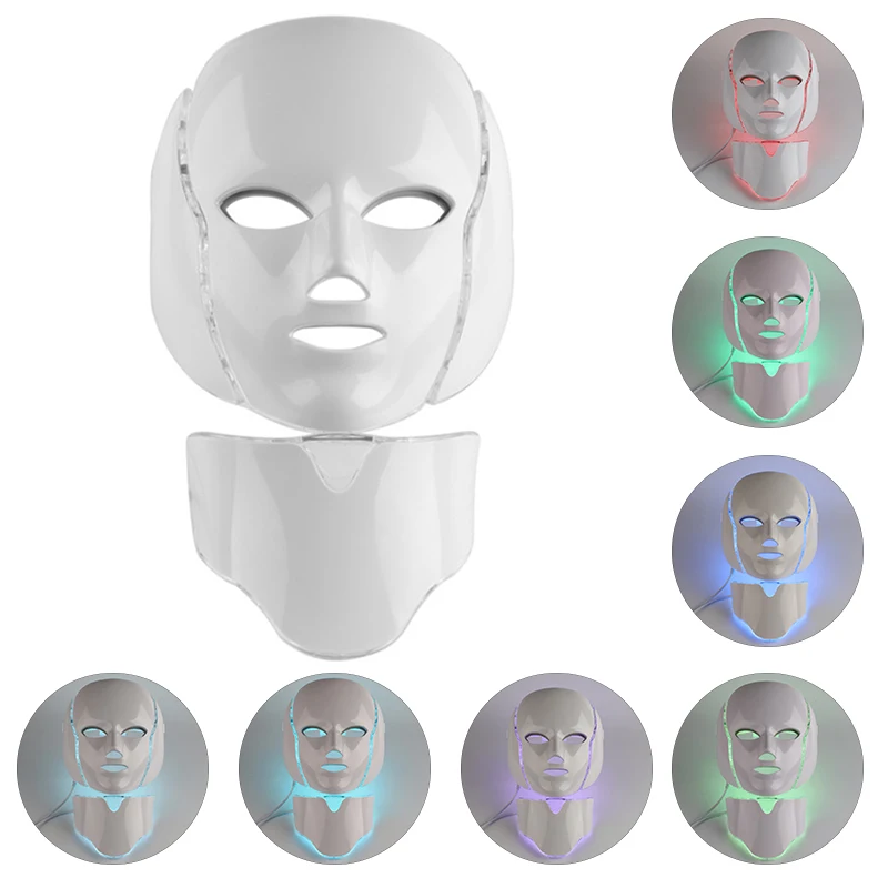 7 цветов светодиодный маска для лица гальванический Спа Уход за кожей омоложение отбеливание укрепляющая маска для носа против черных
