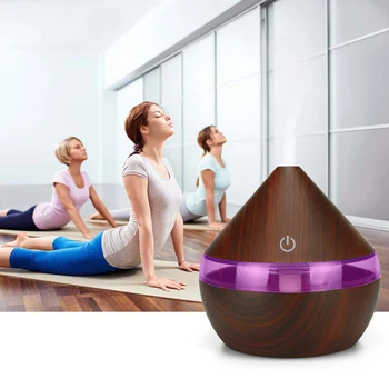 

USB 300ml 2W Cool Mist Air Humidifier Essential Oil Diffuser 7 Color Changing Light for Office Home Bedroom Living Room Yoga Spa