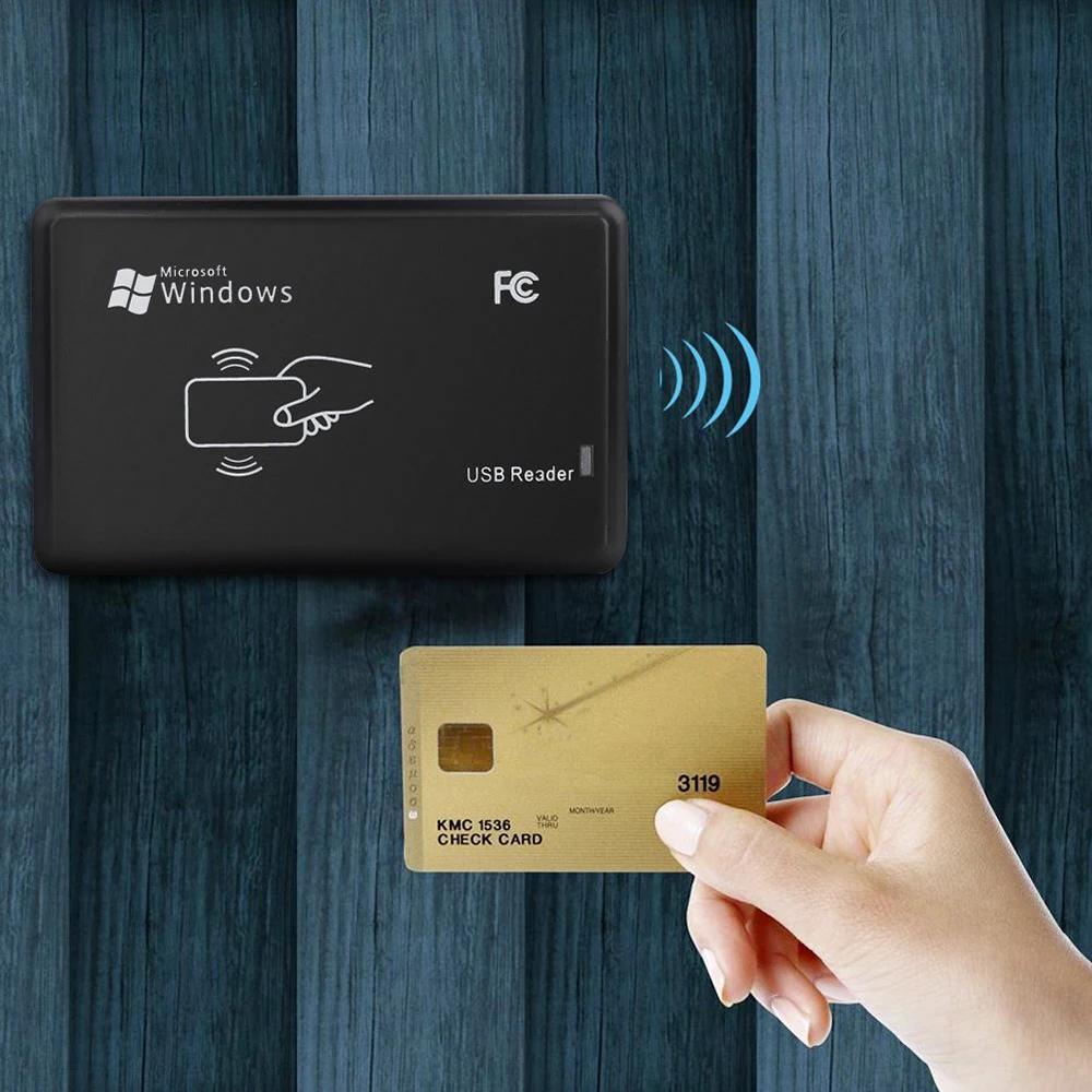 Устройство RFID EM с кабелем USB 125 кГц 5 ключей EM4305 и кардридером T5577|Считыватели