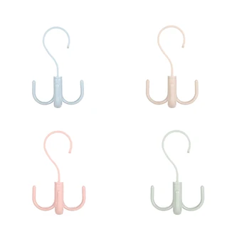

360 Degree Rotating Belt Hanger Multifuction Scarf Tie Rack Holder Kitchen Bedroom Towel Hook Closet Organizer