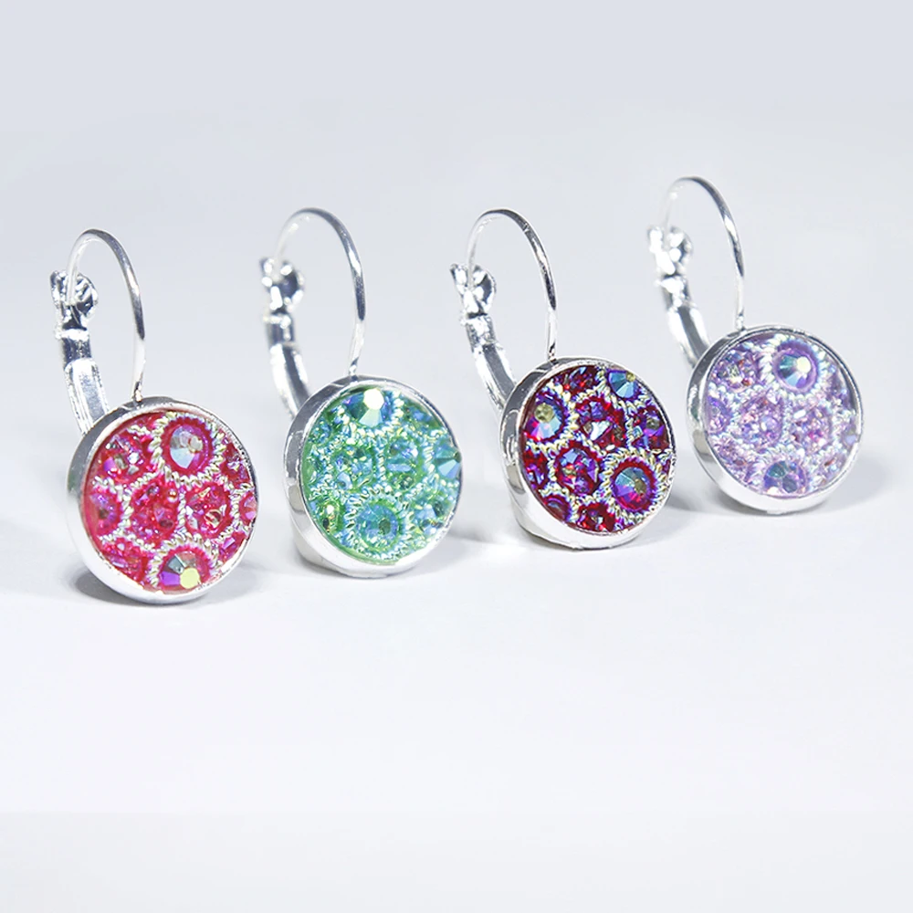 

Trendy Statement Earrings 2018 Drusy Crystals Earring For Women Hanging Dangle Earrings Drop Earrings Modern Simple Jewelry