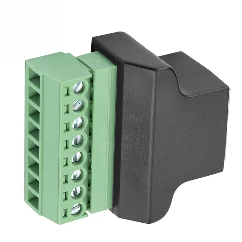 Ethernet RJ45 гнездо к винтовой клемме 8 Pin CCTV цифровой адаптер DVR разъем|Соединители| |