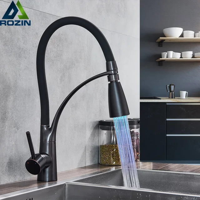Best Offers LED Light Kitchen Faucet Bathroom Kitchen Mixer Tap Hot Cold Water Pull Down Kitchen Tap Single Handle White Mixer Faucet Best Offers LED Light Kitchen Faucet Bathroom Kitchen Mixer Tap Hot Cold Water Pull Down Kitchen Tap Single Handle White Mixer Faucet