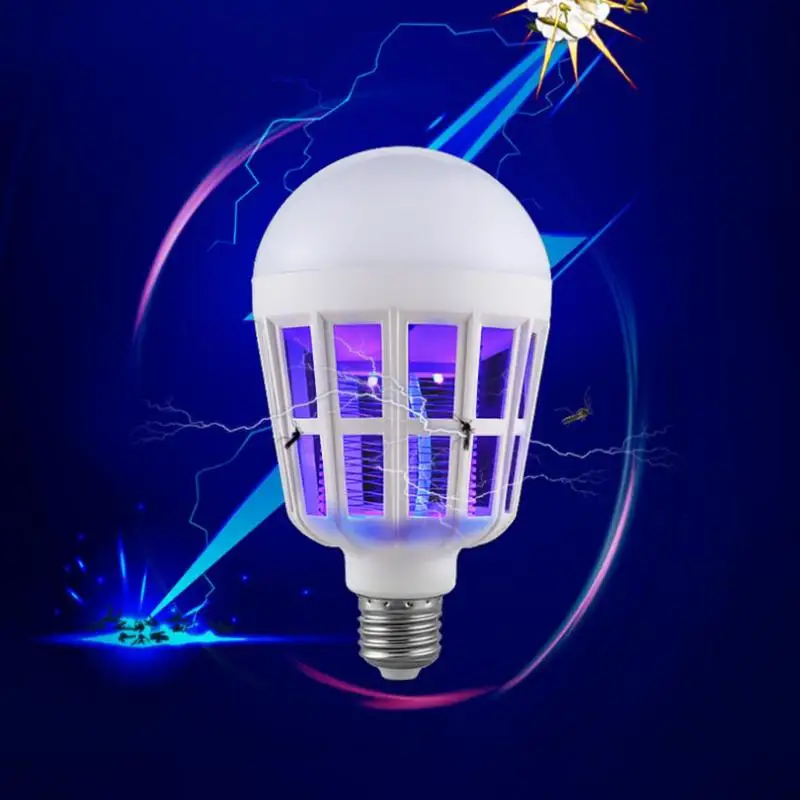 

Multi-function 2 in 1 Mosquito Killer Lamp E27 LED Bulb AC 220-240V 9W Anti Fly Bug Zapper Light Home Outdoor Camping Lighting