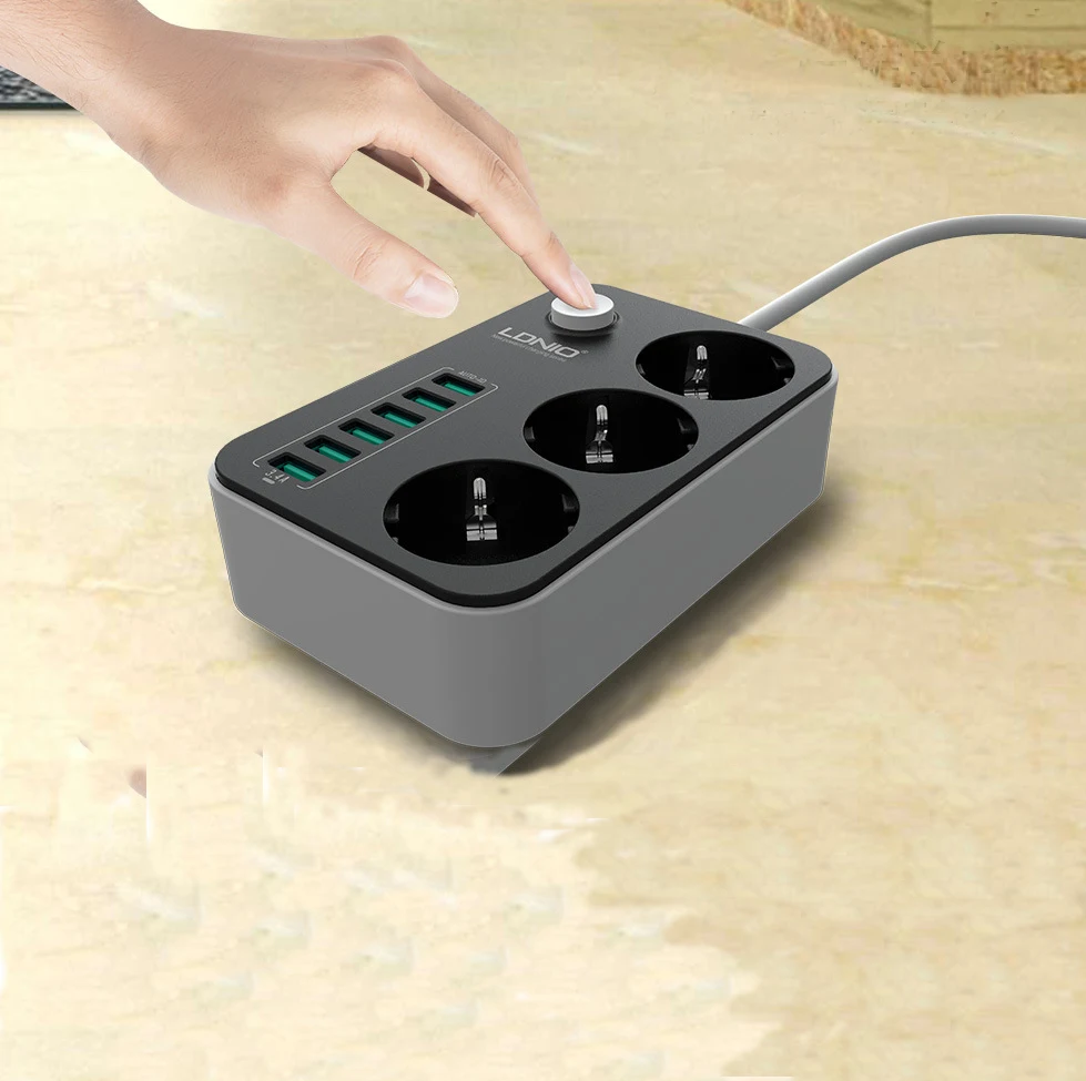 

New arrival Original EU plug version Xiaomi Mijia Power Socket Strip 3 Sockets 3 USB port Extension Patch Board for home