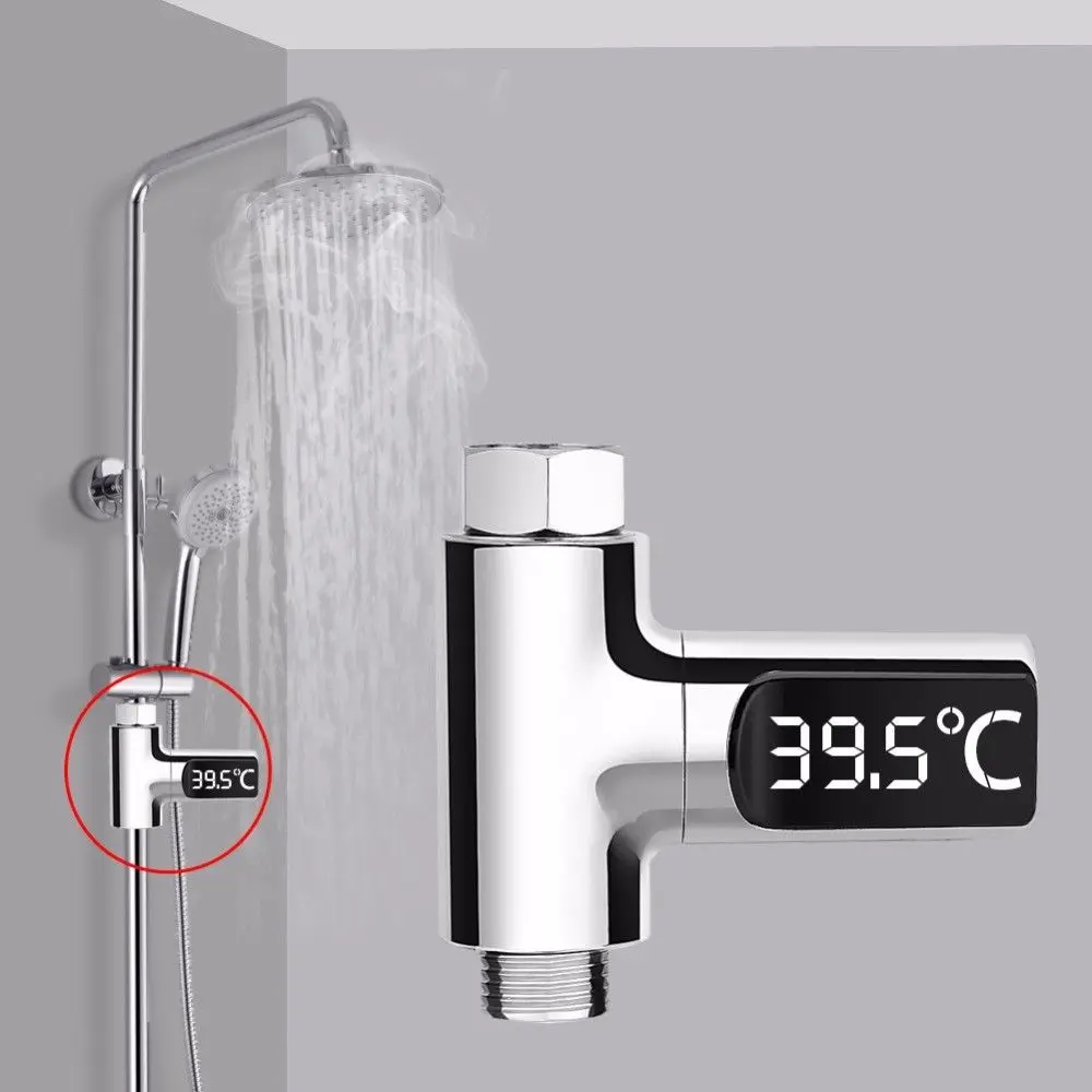 Shower Thermometer Digital LED Electric Water Temperture Meter Baby