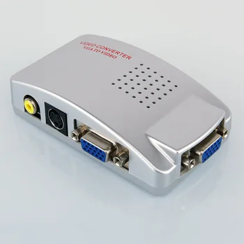 

Hot Sell High Resolution VGA to RCA AV Video or S-Video Video Converter Video Adapter Cable PC to TV