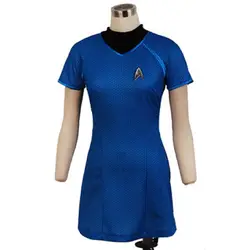 Star Trek костюмы косплэй Star Trek в темноте Carol Маркус оригинальный синий женщина униформа, косплей костюмы