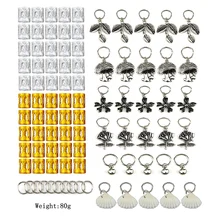 90 шт плетеные украшения для волос легко использовать износостойкие полированные кулоны для волос ювелирные изделия манжеты кольца для косичек