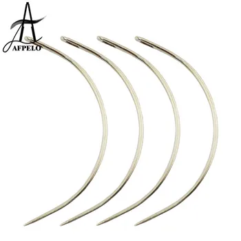 

12pcs 6cm/2.5'' Curved Needle Threader Sewing/Weaving Needles for Human Hair Extension Weft Weaving Tools