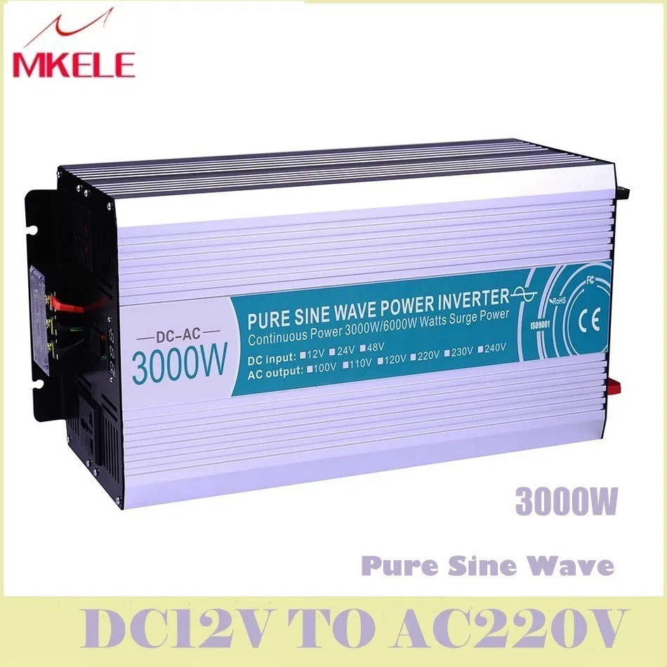 

MKP3000-122 High Quality Dc-Ac Off Grid Type Pure Sine Wave Inverter 12v 220v 3000w Power Converters LED Digital Display China