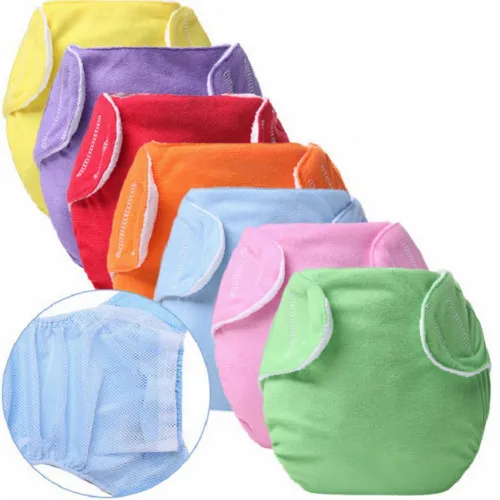 

Pudcoco 2019 New Reusable Baby Cloth Diapers One Size Washable Fitted Pocket Nappies
