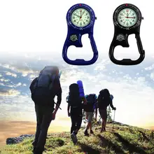 Карабин с компасом карманные часы с открывалкой для бутылок Рюкзак украшения скалолазание время светящиеся функции ремня