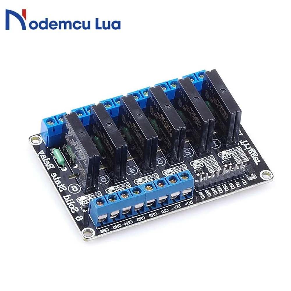 

6 Channel Solid State Relay Module Board High Level Trigger 5V 2A for Arduino Uno Duemilanove MEGA2560 MEGA1280 ARM DSP PIC