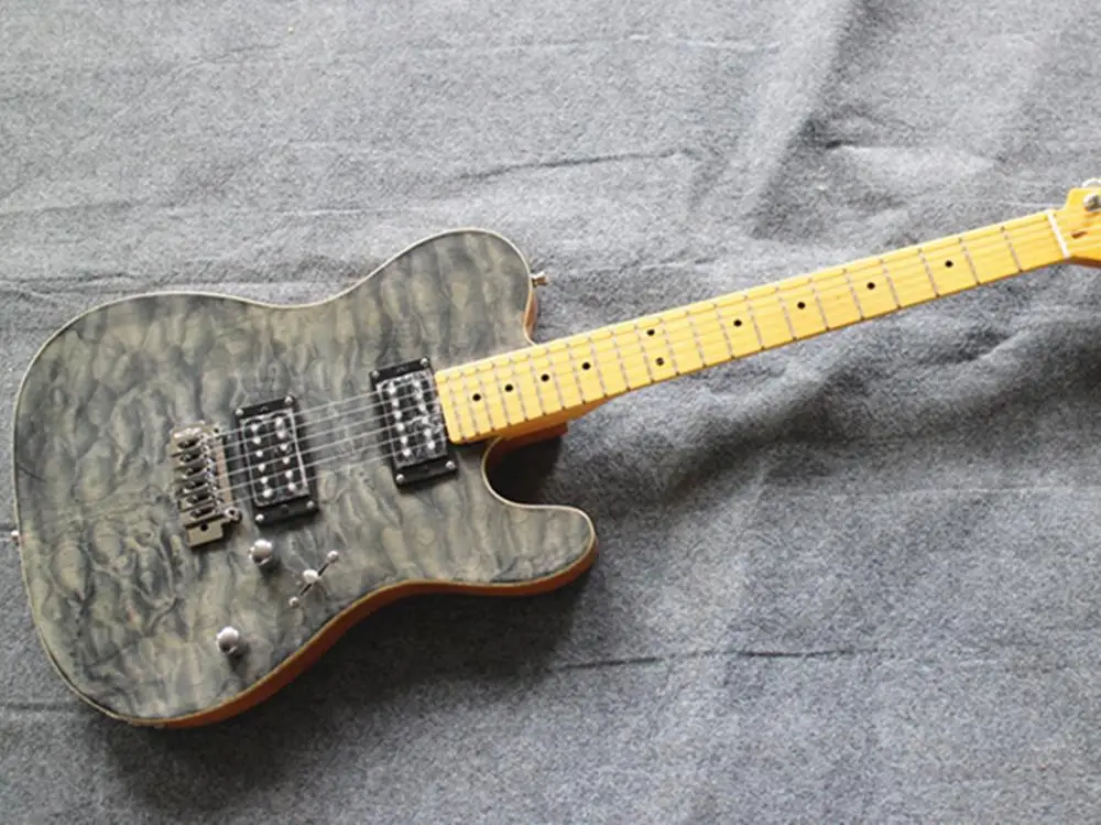 

Gray Flamed Top,Telecaster Electric Guitar,6 Strings Fend Guitar,Free Shipping