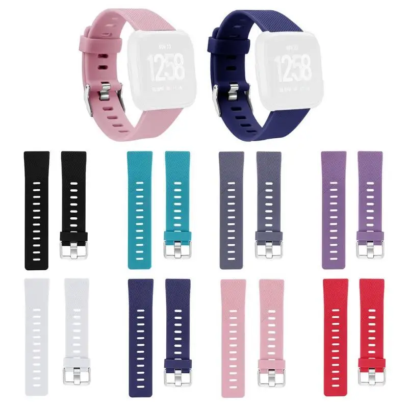 

TPU Pure Color Twill Adjustable Watchband Bracelet Strap for Fitbit Versa