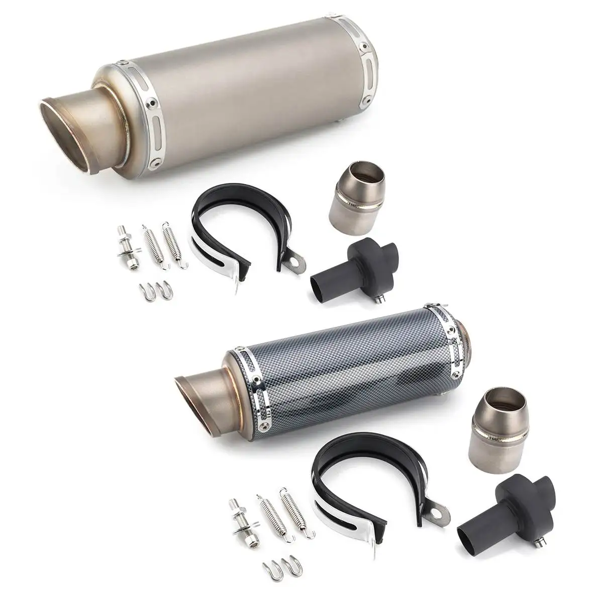 

Universal 1Set 38-51mm Motorcycle akrapovic Exhaust Muffler Escape Slip On Pipe Fit Motorbike Scooter ATV Dirt Bike DIY Carbon